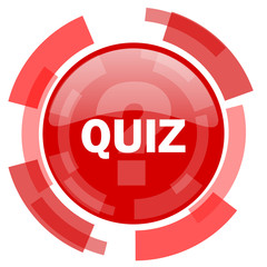 quiz red glossy web icon