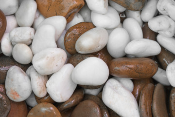 Closeup gravel stones for decorative floor.