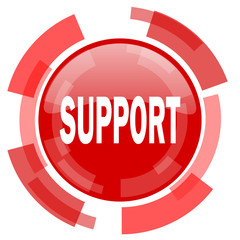Fototapeta premium support red glossy web icon