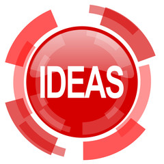 ideas red glossy web icon