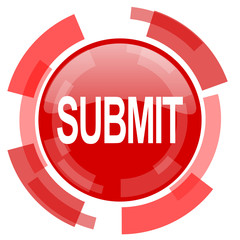 submit red glossy web icon