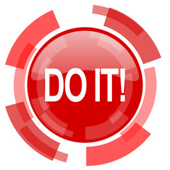 do it red glossy web icon