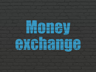 Banking concept: Money Exchange on wall background
