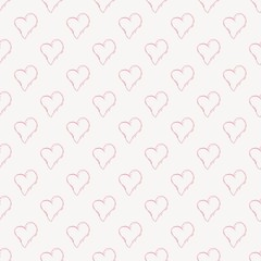 Seamless  pattern with hearts. Vector repeating texture