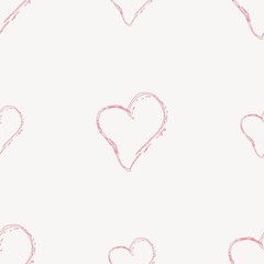 Seamless  pattern with hearts. Vector repeating texture
