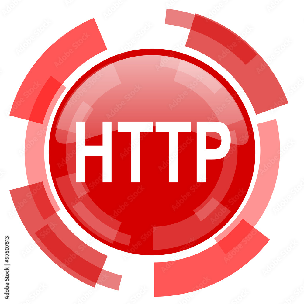 Poster http red glossy web icon