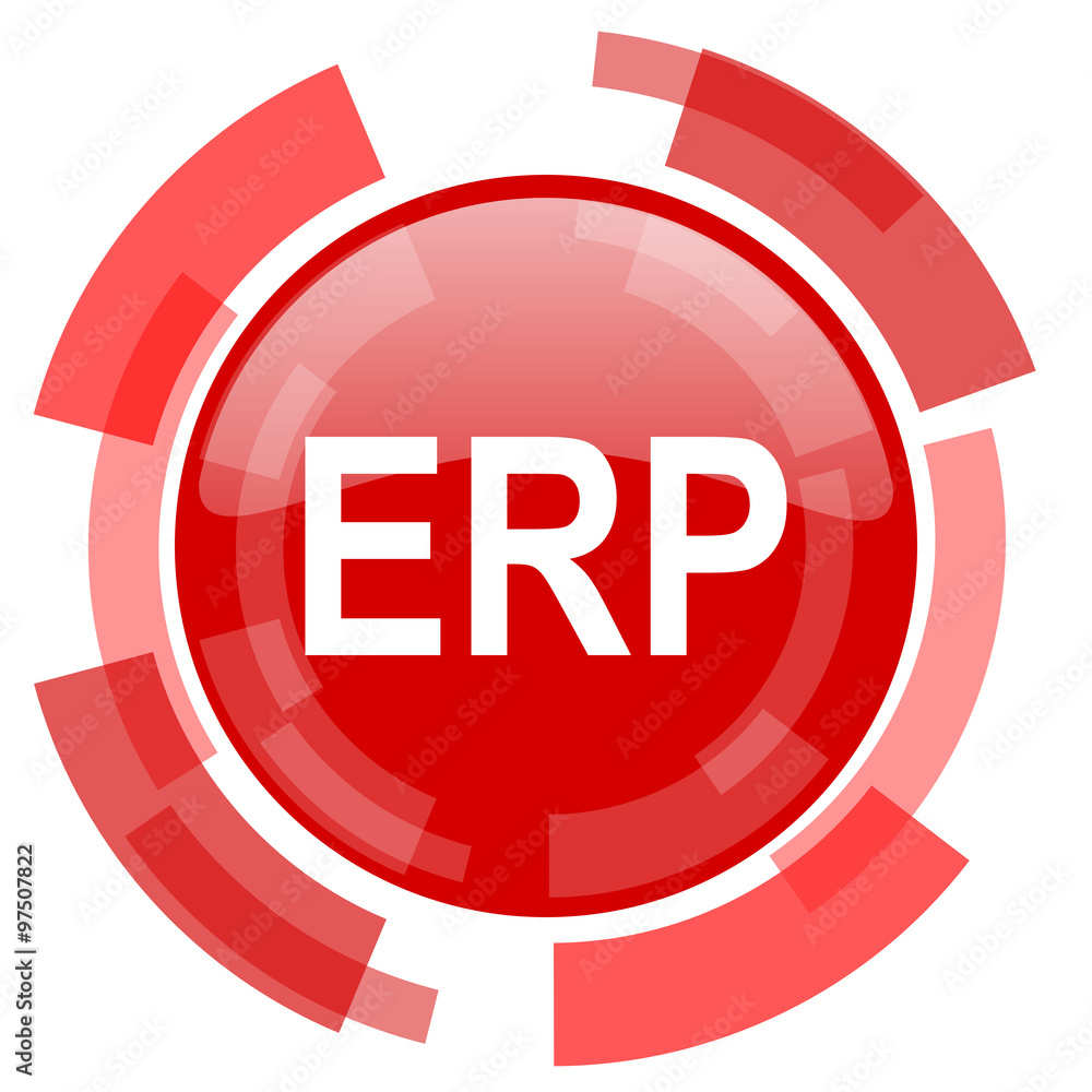 Poster erp red glossy web icon