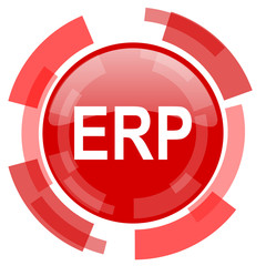 erp red glossy web icon