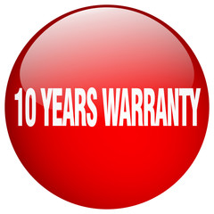 10 years warranty red round gel isolated push button