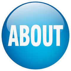 about blue round gel isolated push button