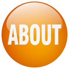 about orange round gel isolated push button