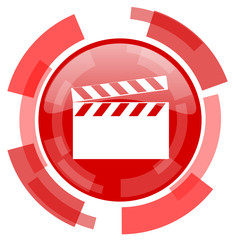 video red glossy web icon