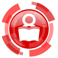 book red glossy web icon