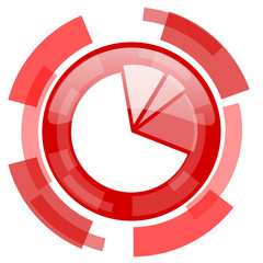 diagram red glossy web icon