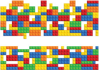 seamless vector pattern of plastic parts