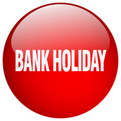bank holiday red round gel isolated push button