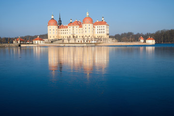 Schloss Moritzburg an einem Wintertag