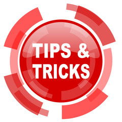 tips tricks red glossy web icon