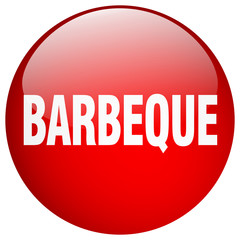 barbeque red round gel isolated push button