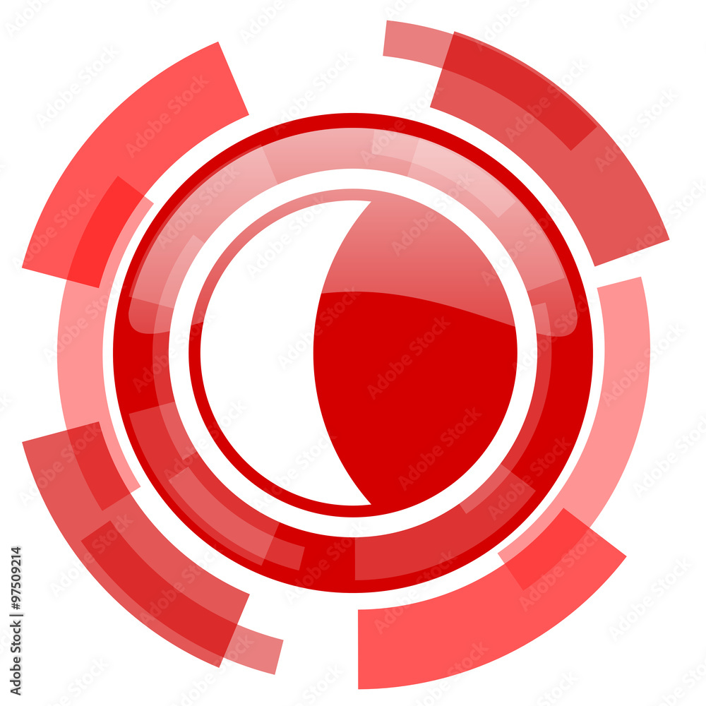 Poster moon red glossy web icon