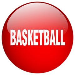 basketball red round gel isolated push button