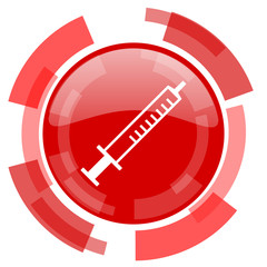 medicine red glossy web icon