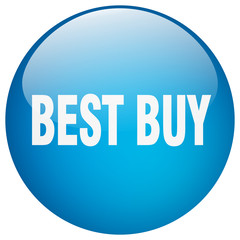 best buy blue round gel isolated push button