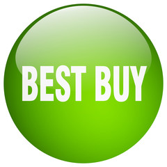 best buy green round gel isolated push button