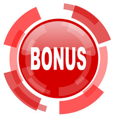 bonus red glossy web icon