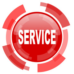 service red glossy web icon