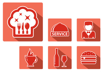restaurant icon set