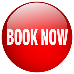 book now red round gel isolated push button