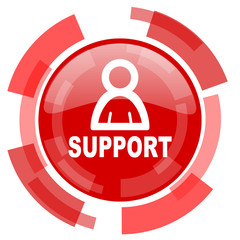 support red glossy web icon