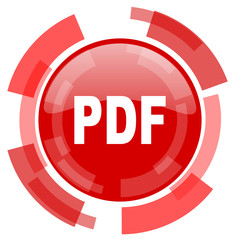 Fototapeta premium pdf red glossy web icon
