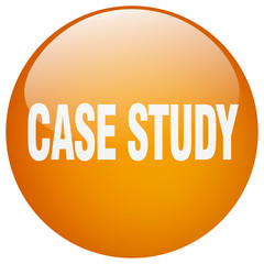 case study orange round gel isolated push button