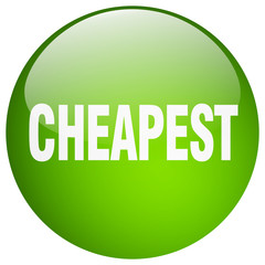 cheapest green round gel isolated push button