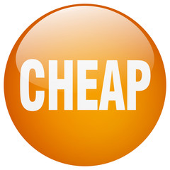 cheap orange round gel isolated push button