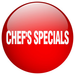 chef's specials red round gel isolated push button