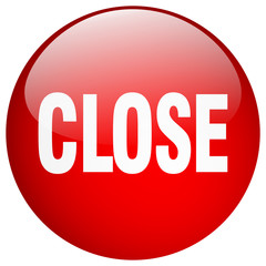 close red round gel isolated push button