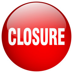 closure red round gel isolated push button