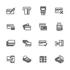 Simple Credit Cards Icons