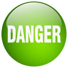 danger green round gel isolated push button