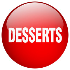 desserts red round gel isolated push button