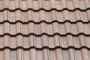 Ceramic tiles of a roof