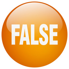 false orange round gel isolated push button
