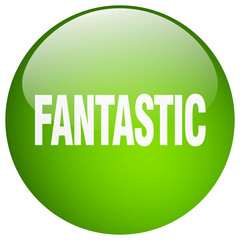 fantastic green round gel isolated push button