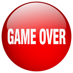 game over red round gel isolated push button