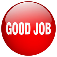 good job red round gel isolated push button