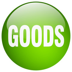 goods green round gel isolated push button