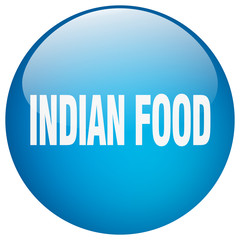 indian food blue round gel isolated push button
